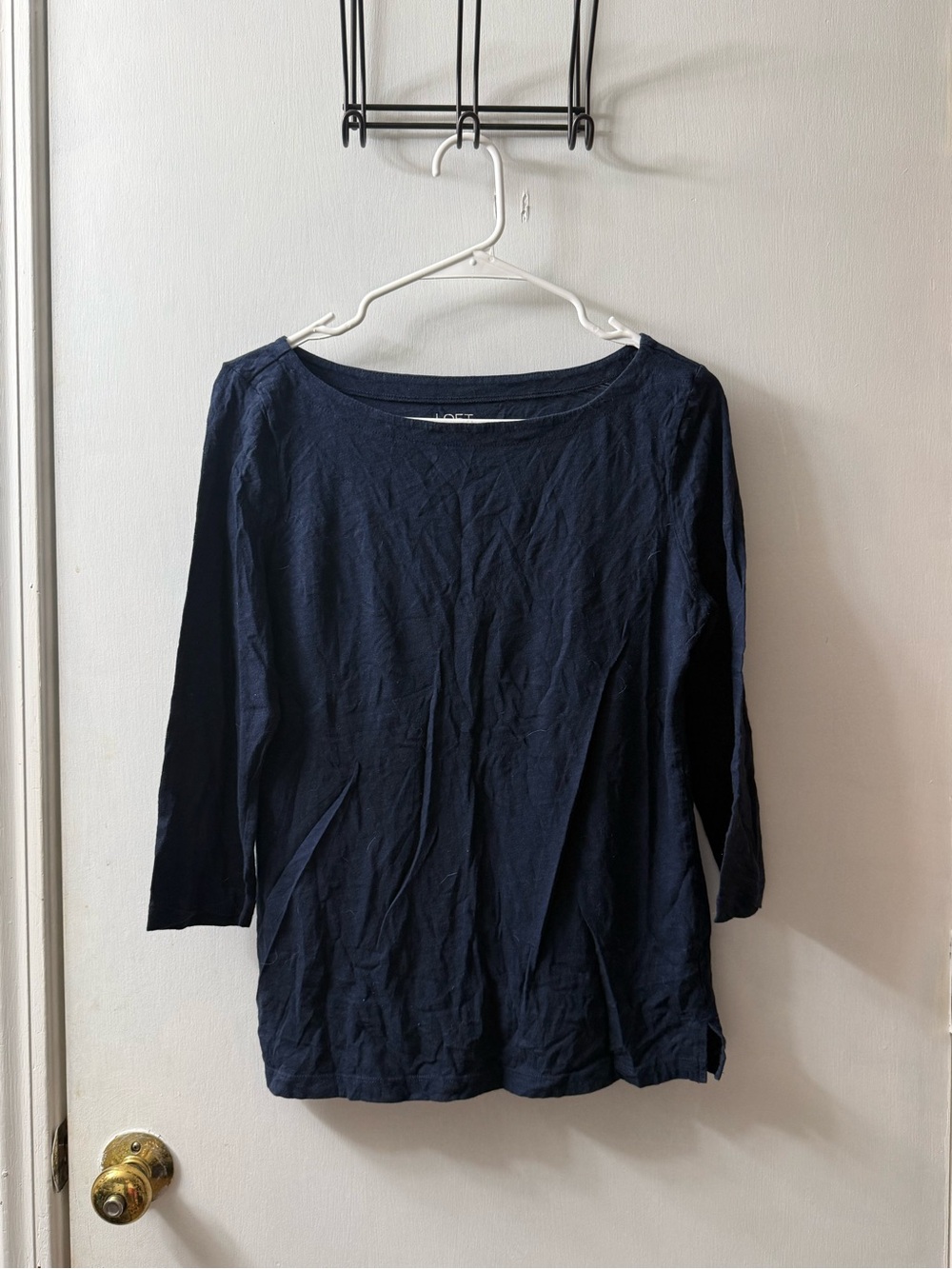 LOFT Classic Navy 3/4 Sleeve Women's Top